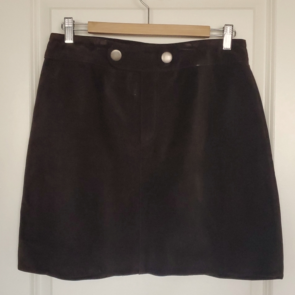 Banana Republic 100% Suede Brown Skirt
